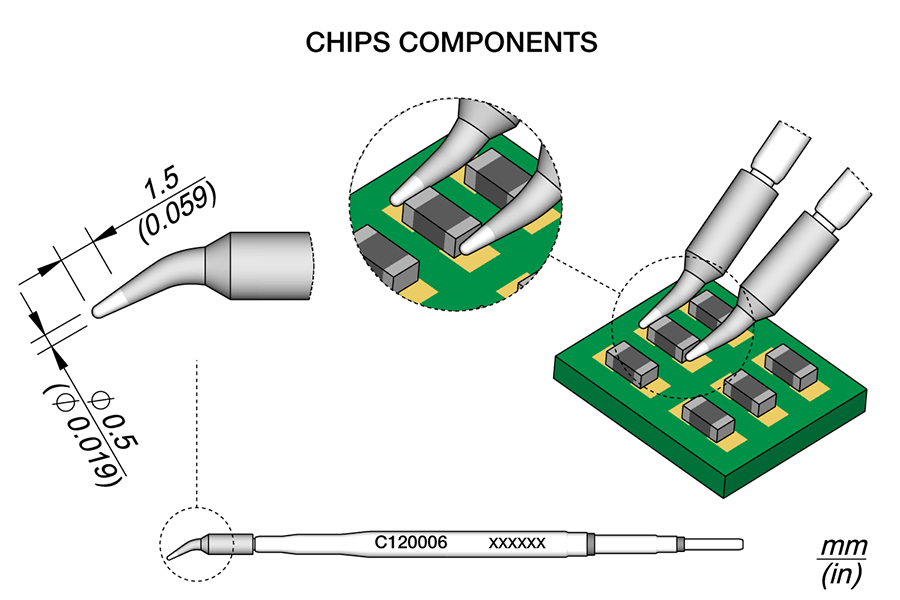 C120006 - Conical Bent Cartridge Ø 0.5